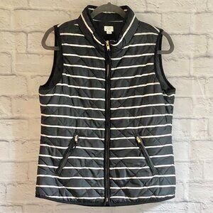 CROWN & IVY BLACK & WHITE STRIPED VEST